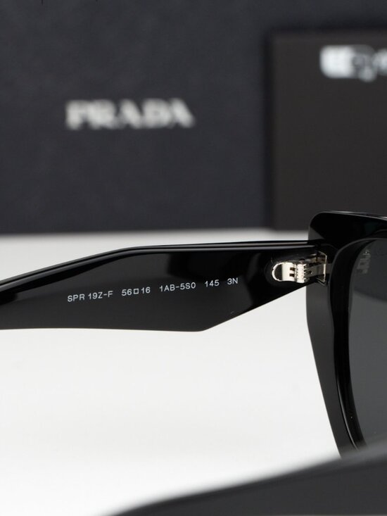 Prada Women Sunglasses Black Grey Cat Eye PR19ZSF 1AB5S0 NEW AUTHENTIC main image 5